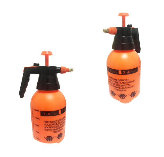 Orange Water Spray Pressure Can 1.5 Litre Outdoor Garden Pressure Spray 0824 (Parcel Rate)