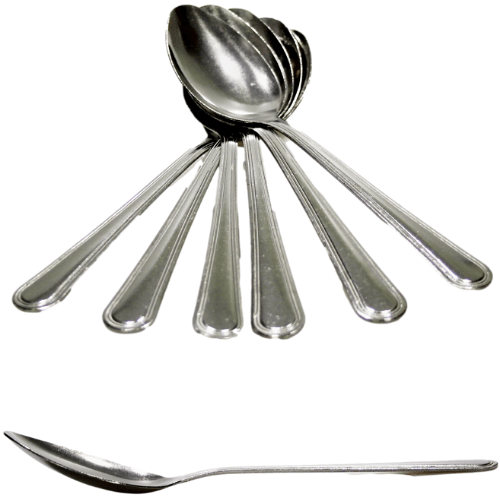 Stainless Steel Kitchen Spoons 17 x 3.8 cm Pack of 6 4047 A  (Large Letter Rate)