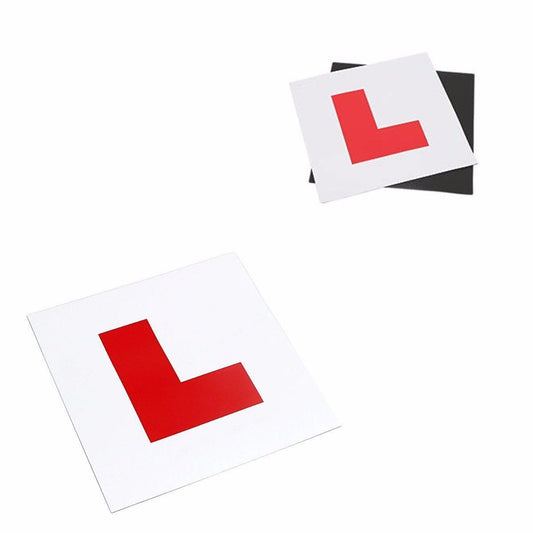 2 x Red 'L' Learner Magnetic Plate Car Accessory Learner 4900 A (Large Letter Rate)