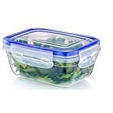 Rectangular Clear Plastic Food Storage Container with Sealing Lid 400ml D30111 (Parcel)
