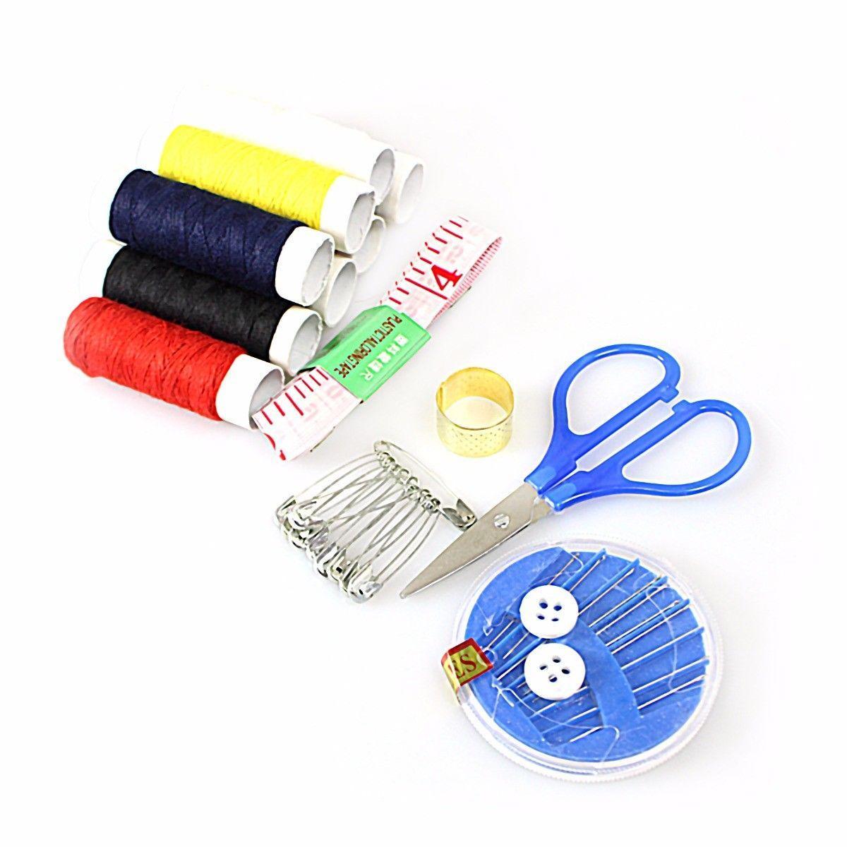 Zhengshi Pack of Assorted Colour Cotton Reels With Full Set, Needles, Scissors, Tape 4108 (Parcel Rate)