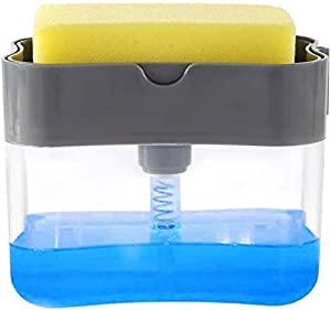 2-In-1 Counter Top Sink Soap Dispenser and Sponge Holder Caddy 15 x 12 x 9.5 cm 6641 (Parcel Rate)