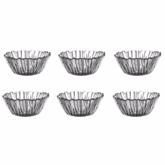 6 Fancy Small Glass Bowls For Special Occasions 140mm  5 1/2''   7323 (Big Parcel Rate)