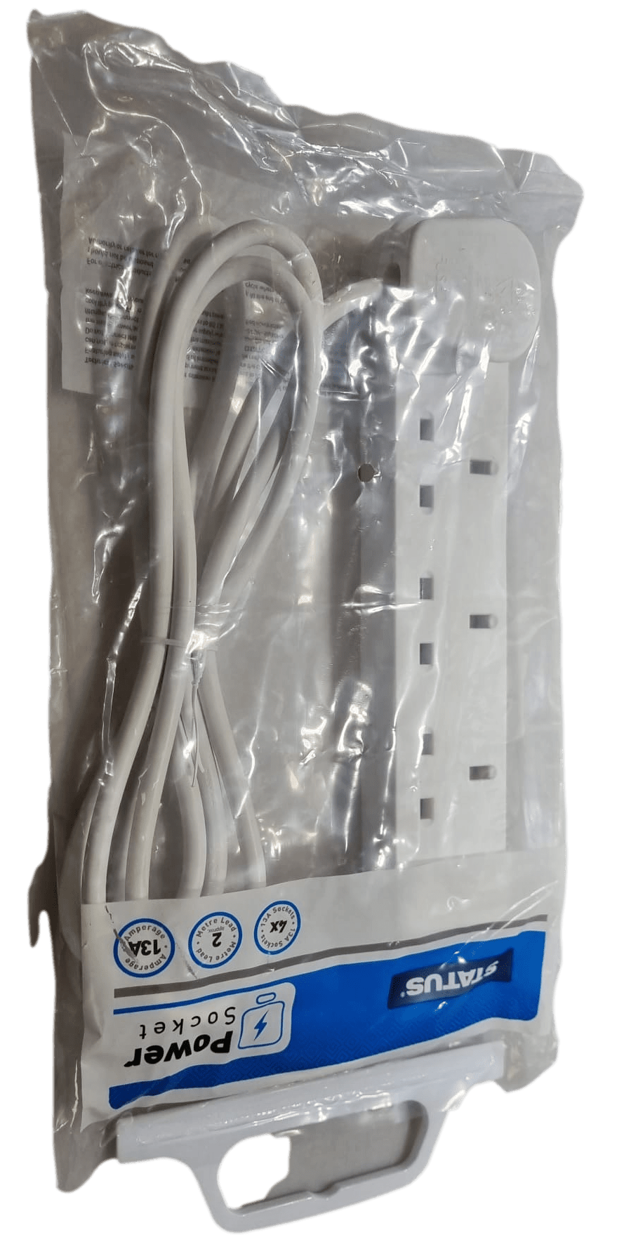 4 Way UK 3 Pin Plug Surge Protected Extension Lead 2 Metre 4WS2M20 A  (Parcel Rate)