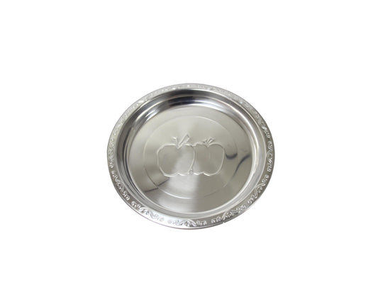 Silver Serving Food Dish Platter Serving Plate 2 Apple Design Serving Tray 30cm 5627 (Parcel Rate)