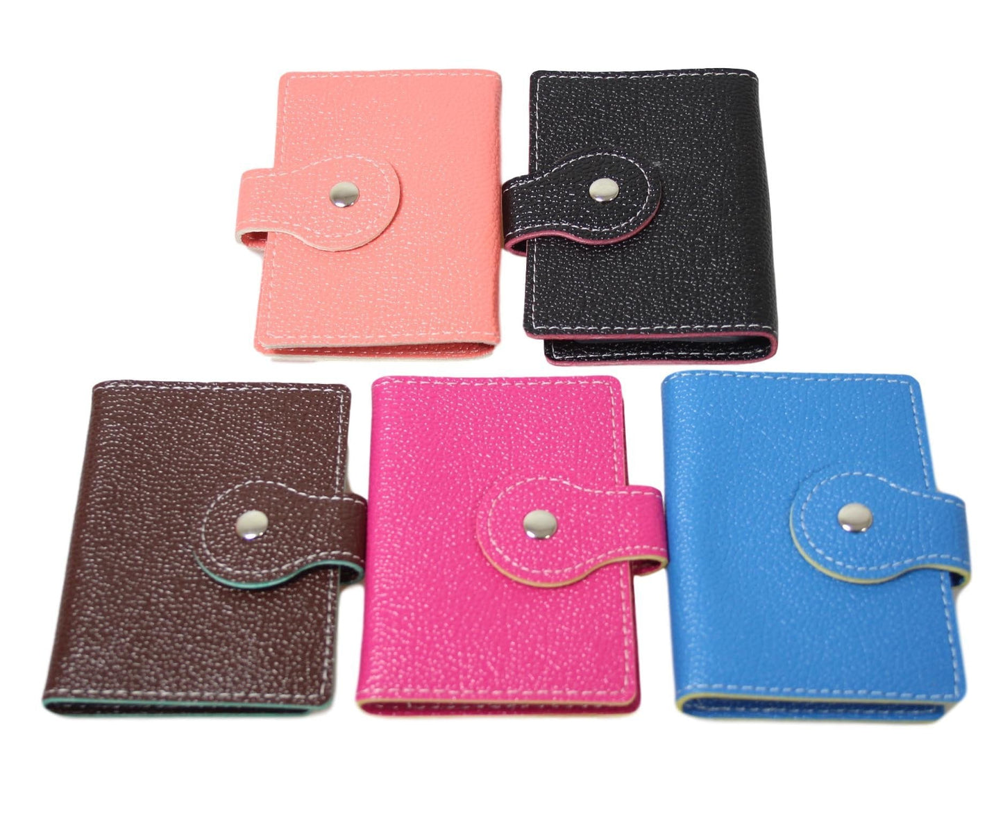 Assorted Colour Credit Card Pouch Pocket Size Unisex Holds 20 Cards 10cm x 8cm 5643 (Large Letter Rate)