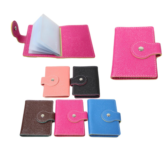 Assorted Colour Credit Card Pouch Pocket Size Unisex Holds 20 Cards 10cm x 8cm 5643 (Large Letter Rate)