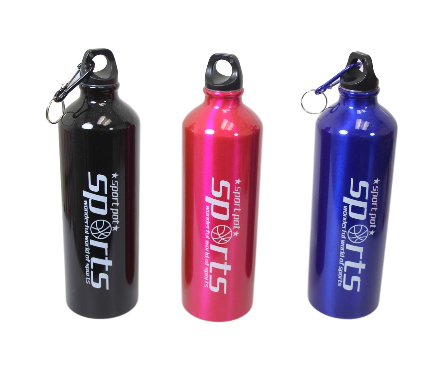 Metal Gym Sports Water Drinking Bottle Assorted Colours 22 x 7 cm 6486 A (Parcel Rate)