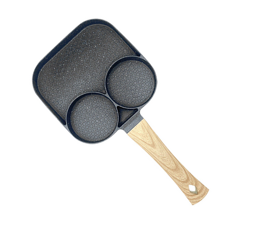 Metal Round Egg and Bacon Frying Pan Square 2 Eggs 7031 A (Parcel Rate)