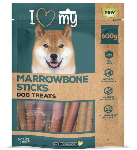 Pet Dog Treats Marrowbone Meaty Sticks 600g Bumper Bag 74205 (Parcel Rate)