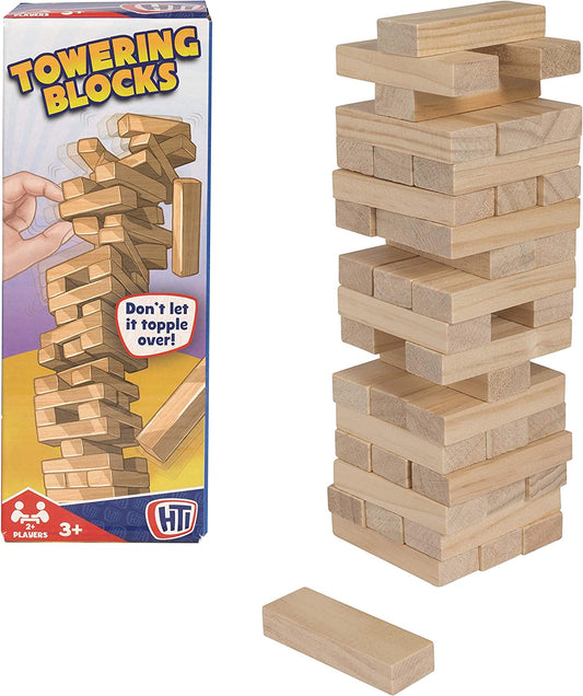 Children's Toy Towering Blocks Jenga Wood 1373246 (Parcel Rate)