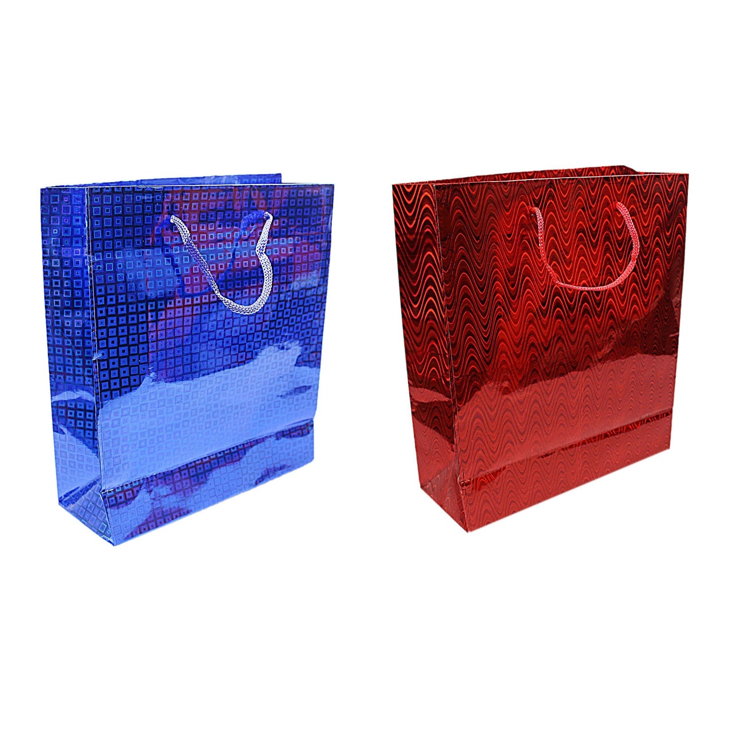 Assorted Colour Holographic Party Birthday Gift Bags 21.5 x 18 x 7.50 cm 0812 A  (Parcel Rate)