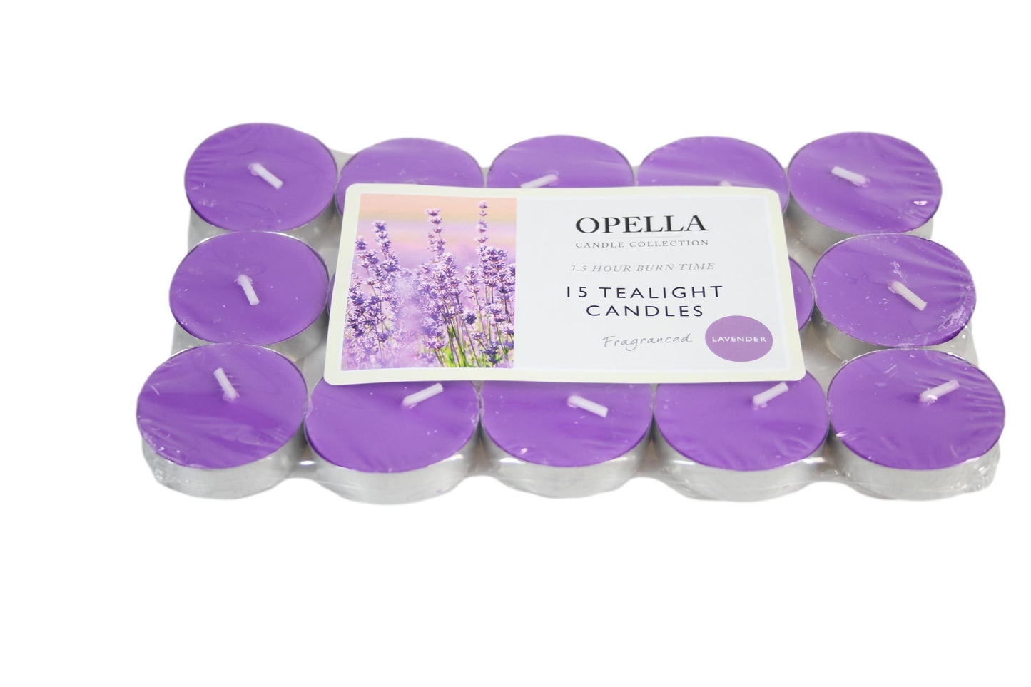Scented Opella Lavender 12 Tealight Candles 3.5 Hour Burn Time CD001L (Parcel Rate)