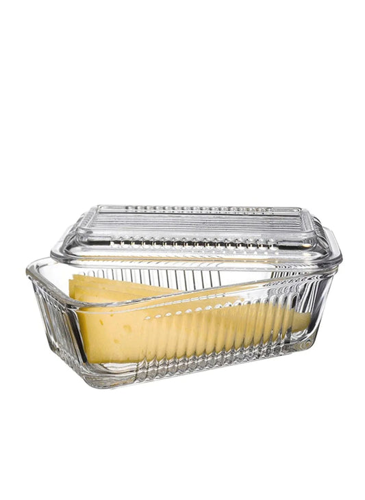 PB Frigo Clear Glass / Cheese Butter Dish 17 x 10 x 7 cm 97711 A (Parcel Rate)