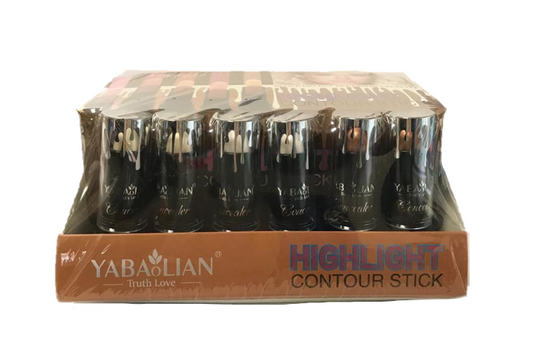 Yabaolian Highlighter Contour Stick Assorted Colours Box of 24 Y35 (Parcel Rate)