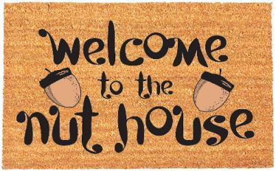 Coir Door Mat Welcome To The Nut House 0355  A (Parcel Rate)