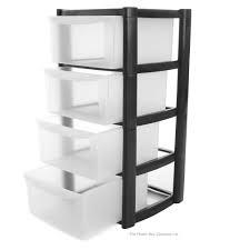 Plastic Storage Drawers Tower Trolley Unit Storage Box Clear 80 x 36 x 40cm  LL5064  (Big Parcel Rate)