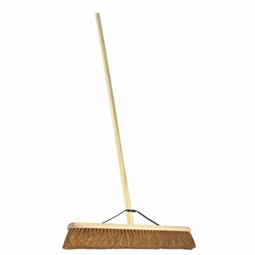 24" Soft Coco Garden Wooden Broom Brush B24S A (Big Parcel Rate)