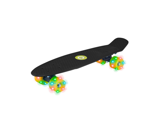 Evo Light Up Penny Skateboard 22" Black H9.5 x D55 x W14.5 cm 1438223 (Big Parcel Rate)