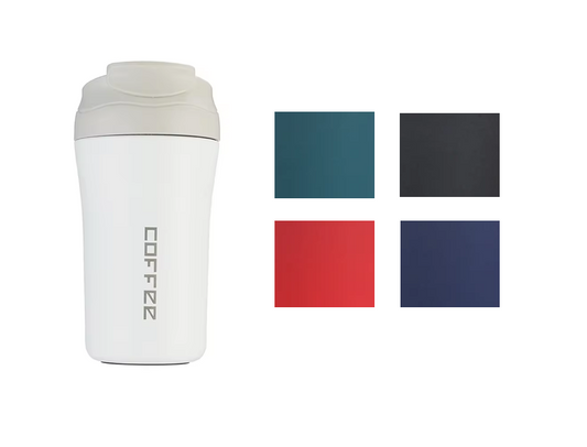 Stainless Steel Coffee Travel Mug 15 x 7.5 cm Assorted Colours 7393 (Parcel Rate)