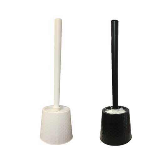 Plastic Bathroom Toilet Brush with Stand Honeycomb Design 39 cm Assorted Colours 7450 (Parcel Rate)