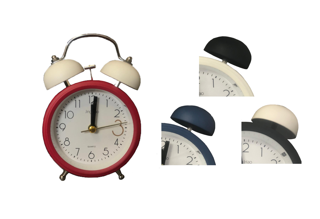 Round Alarm Clock Matte 12 x 8 cm Assorted Colours 7500 (Parcel Rate)