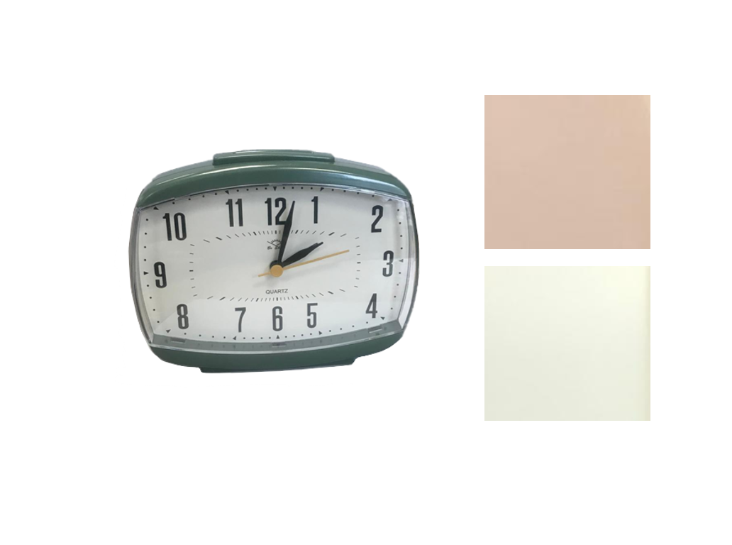 Alarm Clock Matte 11 x 14 x 4.5 cm Assorted Colours 7502 (Parcel Rate)