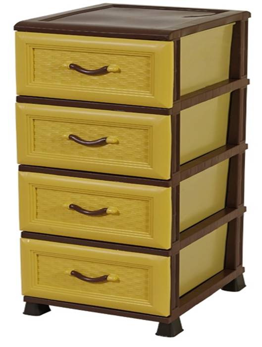 4 Tier Plastic Storage Drawer with Handles Assorted Colours EL301 / MP001 (Big Parcel Rate)