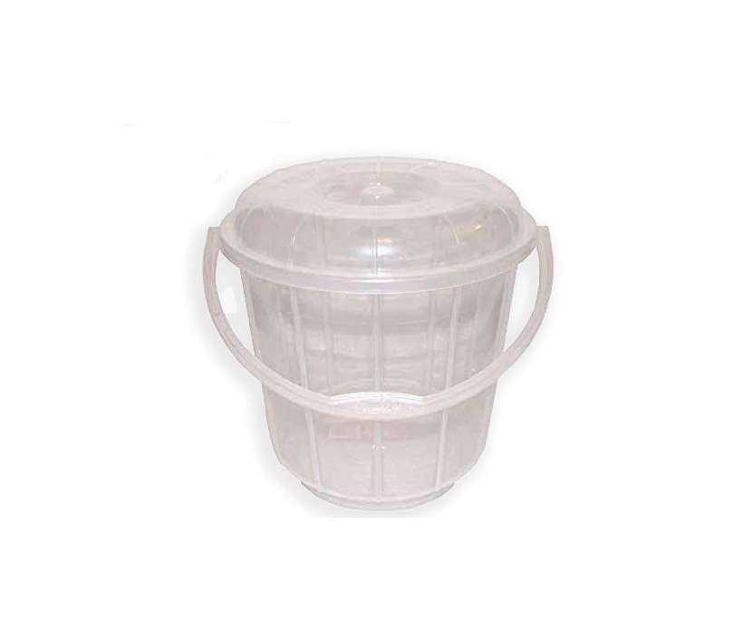 9 Litre Clear Transparent Plastic Bucket MX4102 (Parcel Rate)