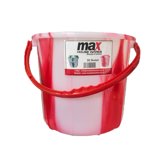 25 Litre Tie Dye Design Plastic Bucket Bin with Lid Assorted Colours MX4055 A (Big Parcel Rate)