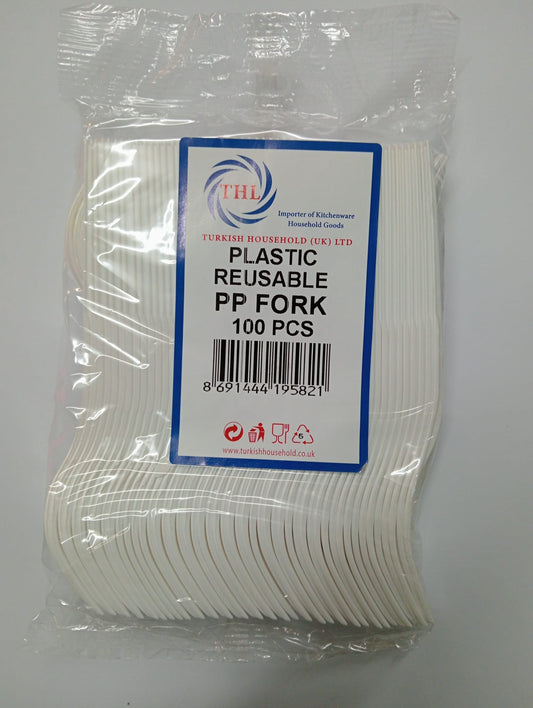 Reusable Plastic Forks Pack of 100 THL9582 (Parcel Rate)