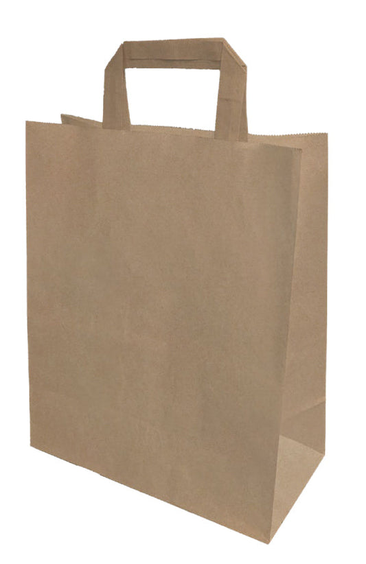 250 Pieces Brown SOS Paper Carrier Bag Jumbo Internal Handles 520 x 380 x 145 mm 34288 (Parcel Rate)