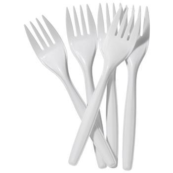 Disposable Plastic Forks 13.5 cm Pack of 100 MX7004 (Parcel Rate)