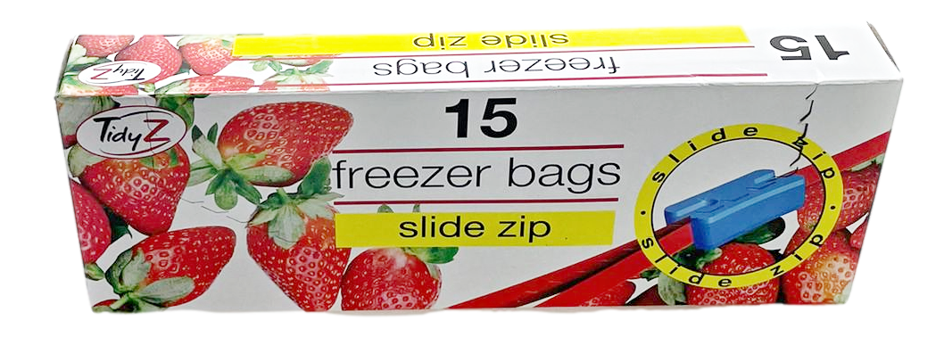 Slide Lock Seal Freezer Bags 20.3 x 17.8 cm Pack of 15 0176 (Parcel Rate)