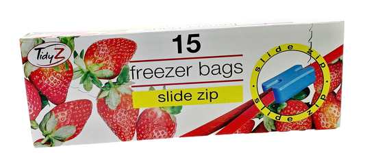 Slide Lock Seal Freezer Bags 20.3 x 17.8 cm Pack of 15 0176 (Parcel Rate)