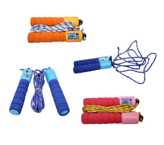 Childrens Kids Skipping Rope With Counter Jump Fitness Exercise Soft Handle 0378 (Parcel Rate)