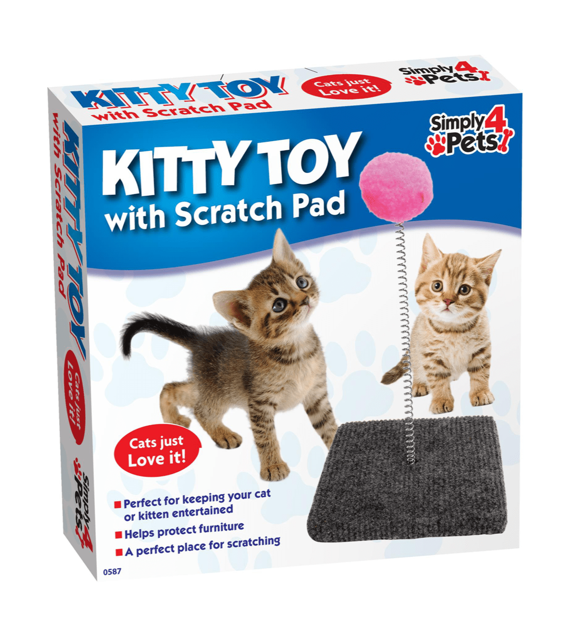 Kitty Toy With Scratch Pad With Toy Ball 0587 (Parcel Rate)