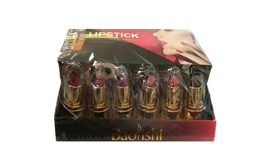Baolishi Lipstick Assorted Colours Box of 24 0610 (Parcel Rate)