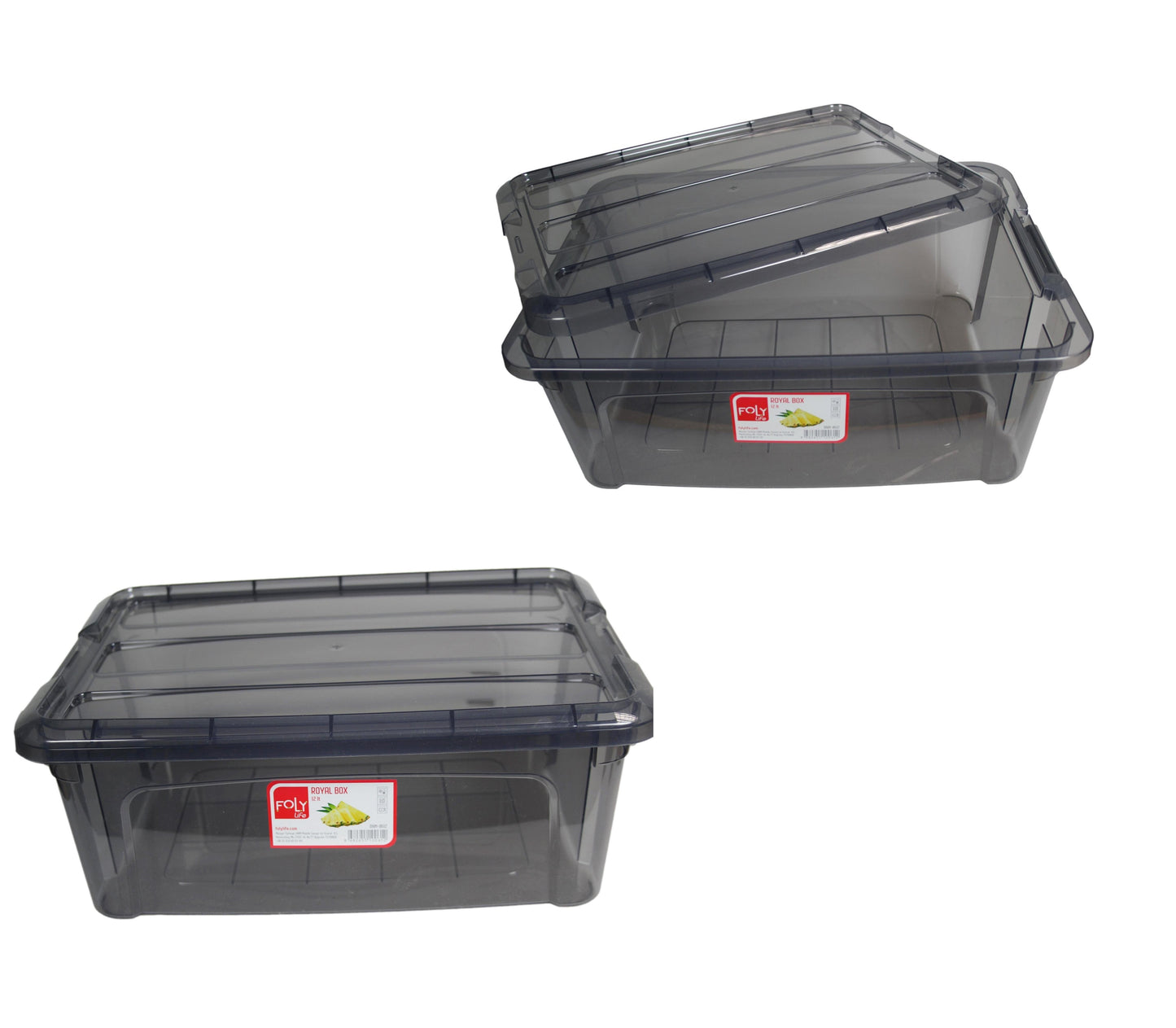 Poli Plastic Storage Box Black 12 Litre 40 cm BNM0612  (Parcel Rate)