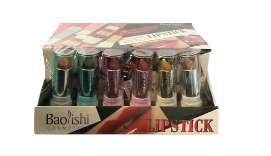 Baolishi Lipstick Assorted Colours Box of 24 0686 (Parcel Rate)
