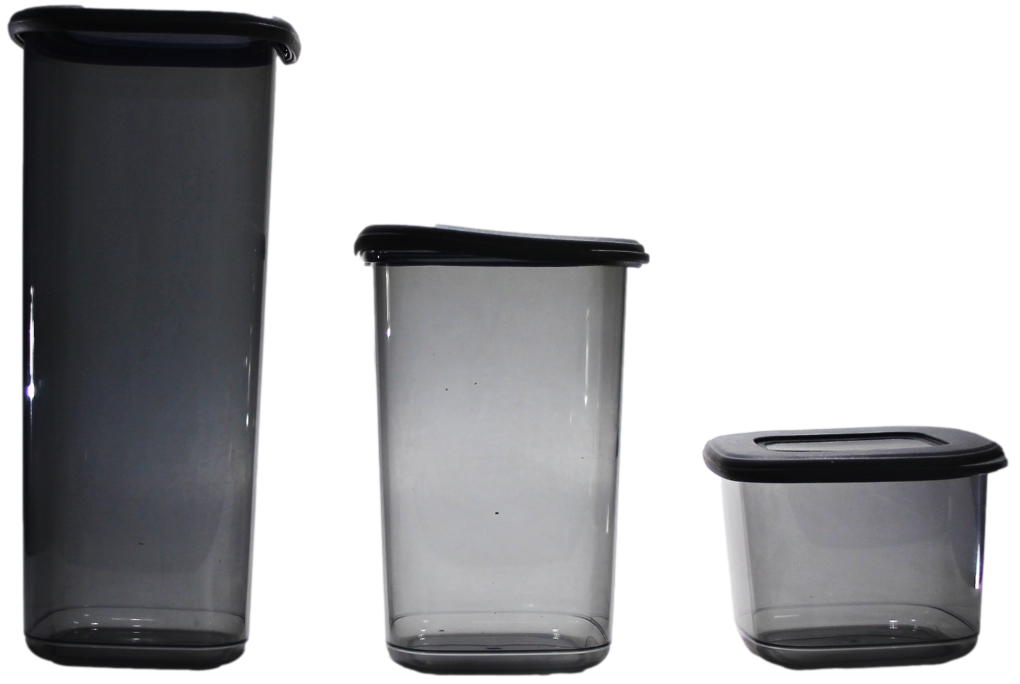 Poli Square Food Storage Containers Set of 3 550ml / 1.2Litre / 1.75Litre BNM0834 (Parcel Rate)