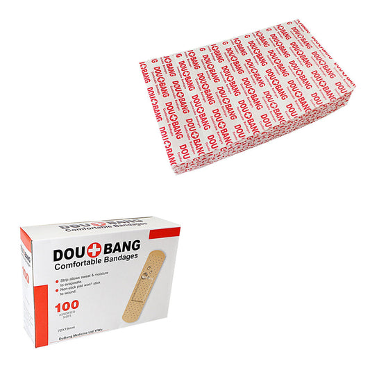 100 Piece Assorted Comfortable Bandages Different Sizes Moisture Control 9669 (Parcel Rate)