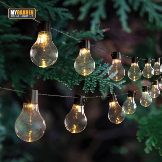 Garden Bulb String Lights 20 Pack 7 Metre White LED 1056 (Parcel Rate)