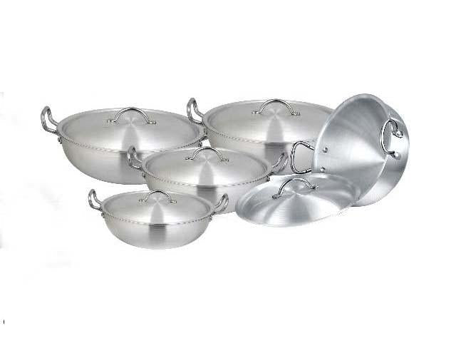 CUTE Cooking Wok Set Of 5 High Quality Metal Finish Wire Handle CUTE110 (Big Parcel Rate)