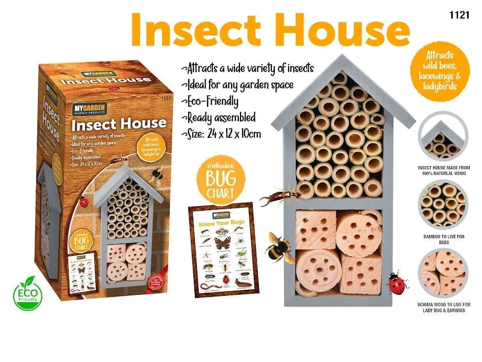 Eco Friendly Insect Garden House 24 x 12 x 10cm 1121 (Parcel Rate)