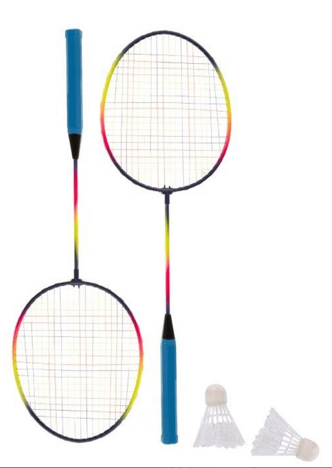 Set Of 2 Rackets With Rainbow Design 2 Shuttle Cocks Sport 1398000 (Parcel Rate)