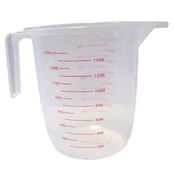 Classic Clear Plastic Kitchen Home Measuring Jug Max 1500 ml 5415 (Parcel Rate)
