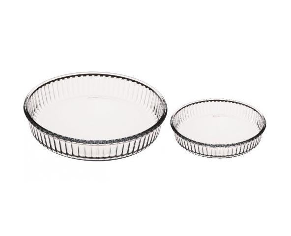 PB Borcam Round Tray High Quality Flan Dishes 2 Pack 32cm & 26cm 159022 (Parcel Rate)