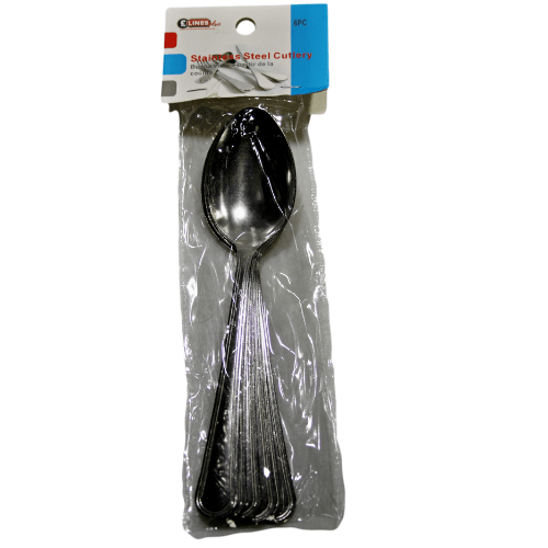 Stainless Steel Kitchen Spoons 17 cm Pack of 6 4047 A  (Large Letter Rate)