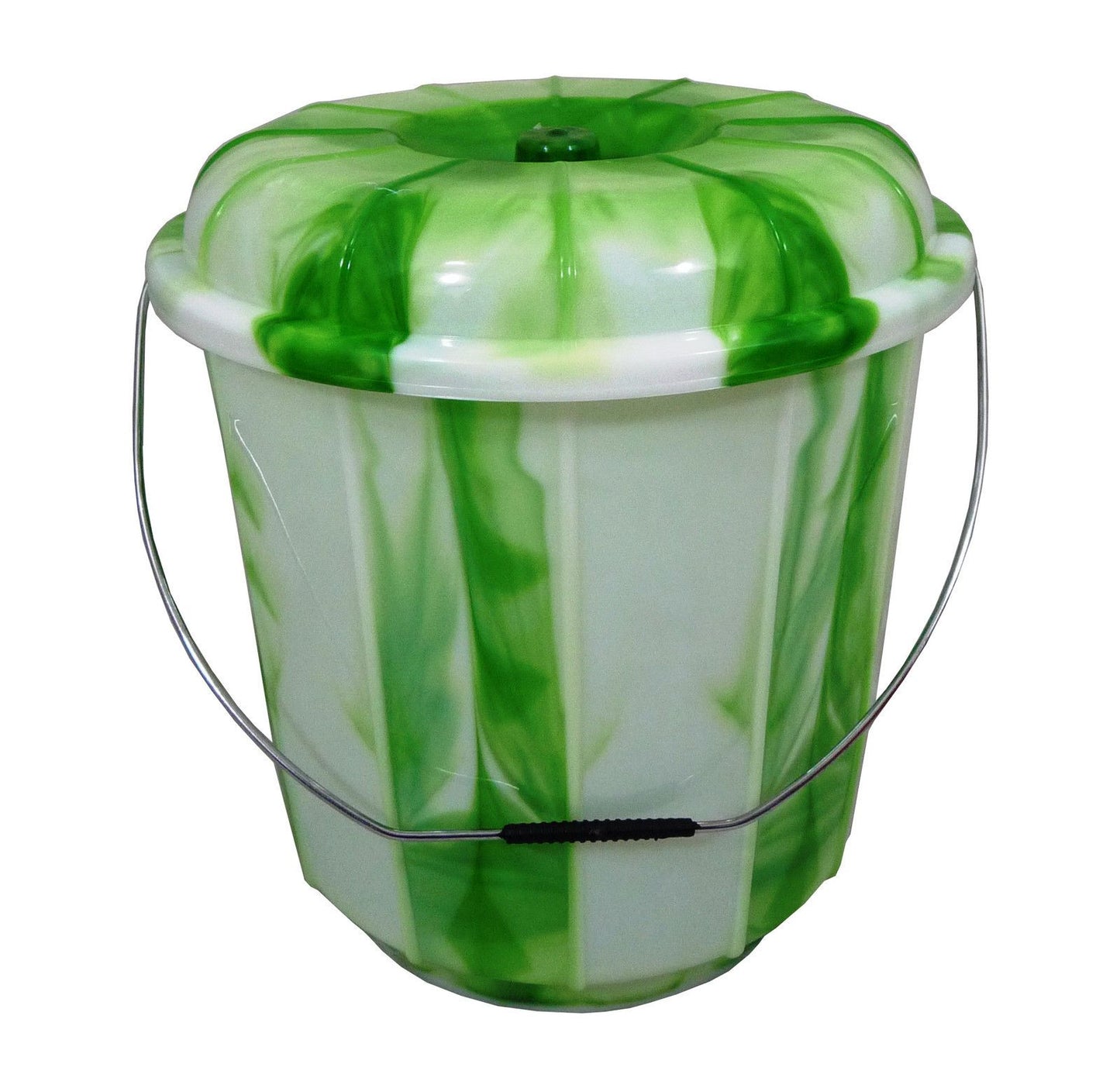 20 Litre Tie Dye Design Plastic Bucket Bin with Lid Household Use Bucket MX4054/786985 (Parcel Rate)